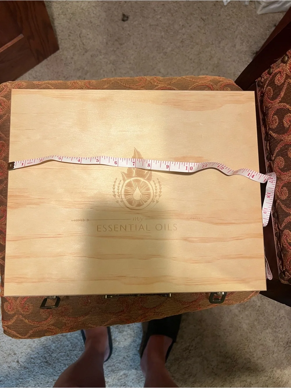 My Essential Oils Wood Storage Box - Light Natural Finish